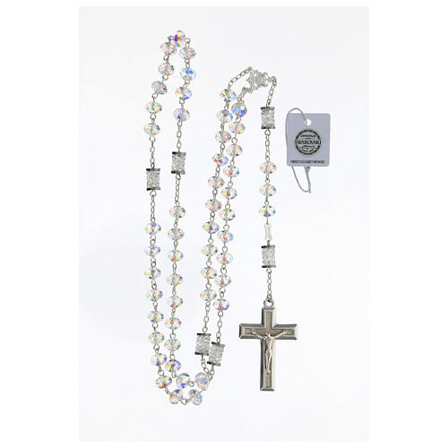 Rosary in 925 silver with 8 mm multicolour beads 4
