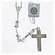 Rosary in 925 silver with 8 mm multicolour beads s2