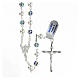 Rosary in 925 silver with 6 mm strassball beads s1