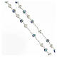 Sterling silver rosary blue strassball pearl 6mm beads s3