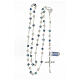 Sterling silver rosary blue strassball pearl 6mm beads s4