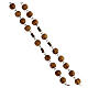 Rosary in 925 silver with 6 mm spotted wood beads s3