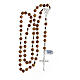 Rosary with spotted wood beads 6 mm pater brown hematite 925 silver s4