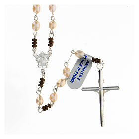 Rosary in 925 silver with 6 mm rose hematite beads
