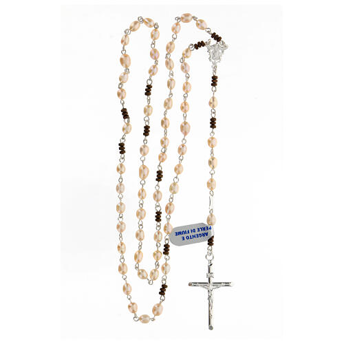 Rosary in 925 silver with 6 mm rose hematite beads 4