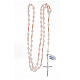 Rosary in 925 silver with 6 mm rose quartz beads s4