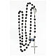 Rosary in 925 silver with 6 mm grey beads s4