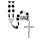 Rosary onyx 6 mm beads pater grey hematite 925 silver s1