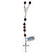 Rosary in 925 silver with 6 mm beads Miracolous Medal s1