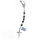 Rosary in 925 silver with 6 mm beads body of Christ s1