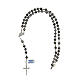Rosary in 925 silver with 6 mm beads body of Christ s4