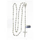 Rosary in 925 silver with smooth beads tubular cross s4