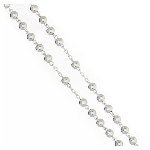 Rosary tubular cross 925 silver 6 mm beads 3