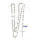Rosary tubular cross 925 silver 6 mm beads s4