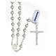 Rosary tubular cross 925 silver 6 mm beads s1