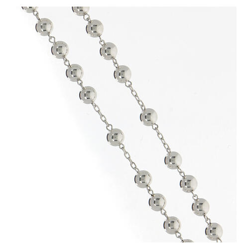 Rosenkranz aus 925er Silber mit glänzenden Perlen, 8 mm 3