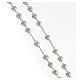 Sterling silver rosary 8 mm beads tubular cross crucifix s3