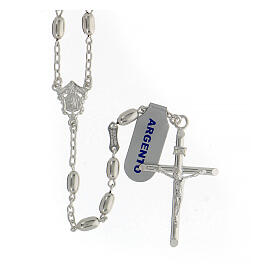 Rosary with spherical beads in silver 4 mm 925 silver