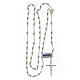 Rosary with oval beads in 925 silver, crucifix 18.7 g s4