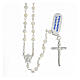 Rosary with spherical beads in mother of pearl 4 mm 925 silver s1
