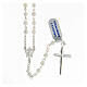 Rosary with spherical beads in mother of pearl 4 mm 925 silver s2