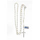 Rosary with spherical beads in mother of pearl 4 mm 925 silver s4