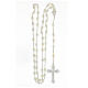 Rosary with spherical beads in mother-of-pearl 6 mm 925 silver s4