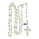 800 silver rosary with cross filigree mother of pearl beads 12x9 mm s4