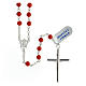 Rosary with beads in orange coral 5 mm 925 silver s2