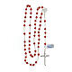 Rosary with beads in orange coral 5 mm 925 silver s4