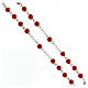 925 silver rosary orange coral beads 5 mm 17.8 g s3