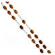 Rosary with beads in olive wood 7x5 mm 925 silver s3