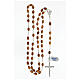 Rosary with beads in olive wood 7x5 mm 925 silver s4