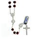 925 silver rosary St Benedict medal wood beads 7 mm s1