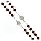 925 silver rosary St Benedict medal wood beads 7 mm s3