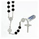 Rosary St Benedict 925 silver black wooden beads 7 mm s2
