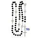 Rosary St Benedict 925 silver black wooden beads 7 mm s4
