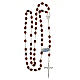 Rosary with beads in wood 8x6 mm 925 silver s4