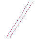 925 silver strass pink beads 3 mm with closure clasp s3