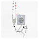 Rosary with beads in multicolour silver 3 mm 925 silver s2