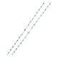 Rosary with beads in light blue strass 3 mm 925 silver s3