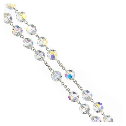 Rosary with beads in crystal 10 mm 925 silver 3