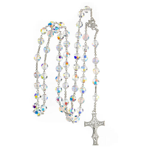 Rosary with beads in crystal 10 mm 925 silver 4