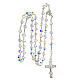 Rosary ornate cross 925 silver strass white crystals 10 mm s4