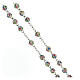 Rosary 925 silver multi-color crystal beads 6 mm ornate cross s3