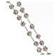 Rosary with beads in coloured crystals 10 mm 925 silver s3