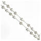 Rosario perle cristalli 8 mm argento 925 crociera profilo Maria s3