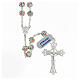 Rosary strassball beads 8 mm 925 silver trefoil cross s1