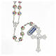 Rosary strassball beads 8 mm 925 silver trefoil cross s2