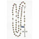 Rosary strassball beads 8 mm 925 silver trefoil cross s4